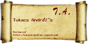 Tukacs András névjegykártya