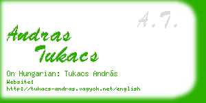 andras tukacs business card